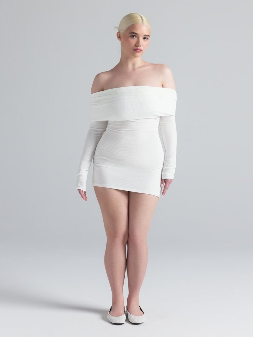 NWT SKIMS Off Shoulder Mini In Marble